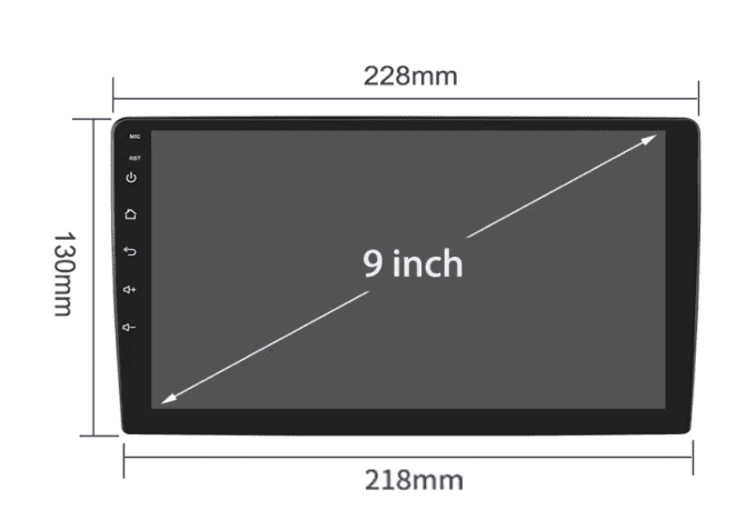 Autoradio  2 Din  9" Android 13  Multimédia 4+64Go